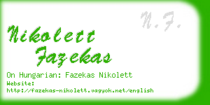 nikolett fazekas business card